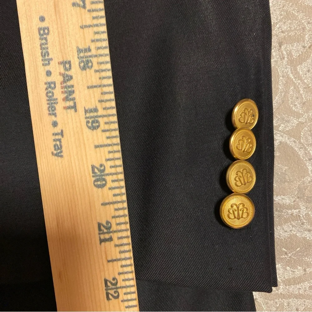 Brooks Brothers Mens Blue Country Club Loro Piana 41R Gold‎ Buttons Sport Coat